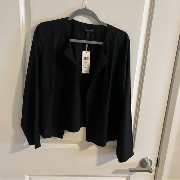 EILEEN Fisher Sand-washed Round Neck Jacket size M - Picture 5 of 11